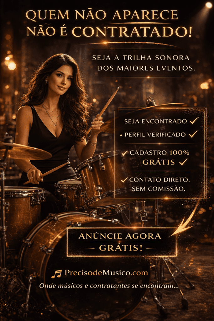 MÚSICOS | QUEM NÃO APARECE, NÃO É CONTRATADO!
