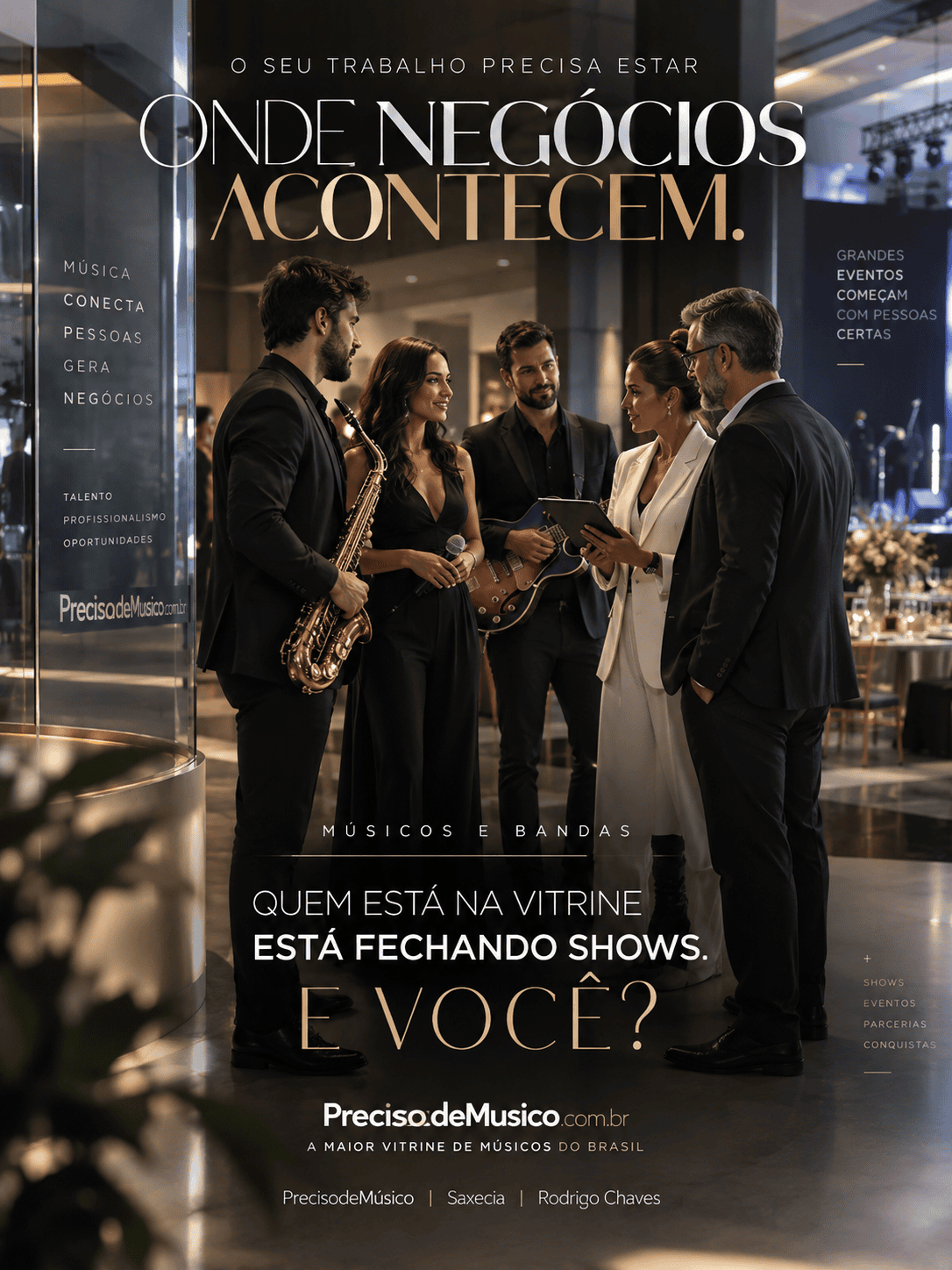 O seu trabalho precisa estar onde negócios acontecem - PrecisodeMusico.com.br